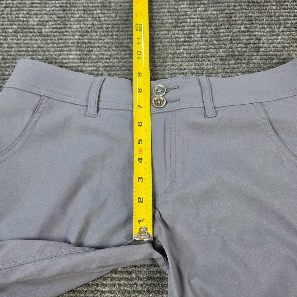 Prana Halle Hiking Pants Womens 4 Gray Roll-Up Articulated Knee Stretch Trail - Picture 12 of 15